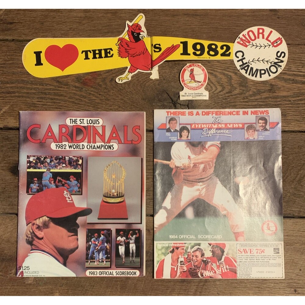 1982 MLB World  Champions  Scorebook - St Louis Cardinals